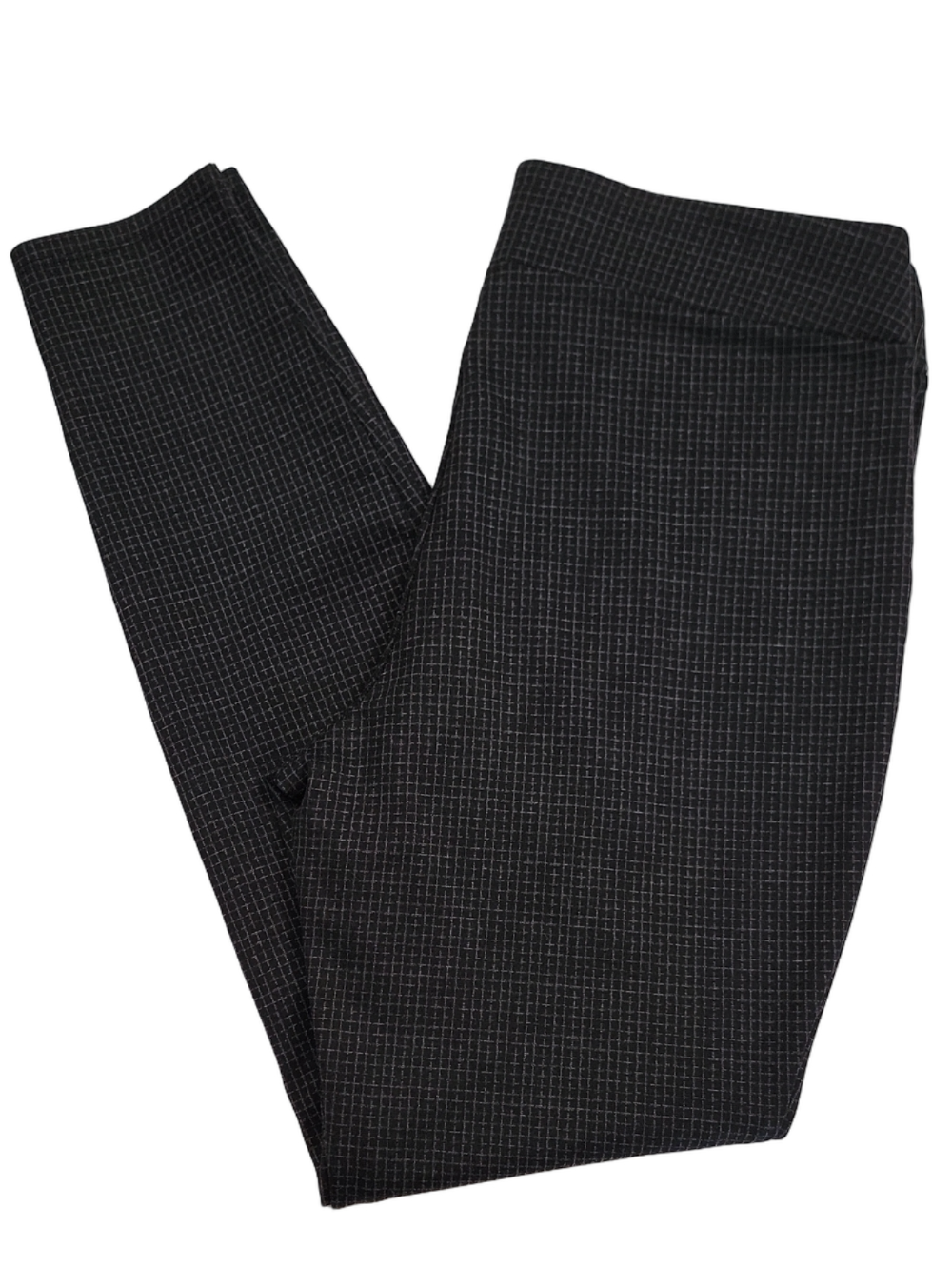 WHBM Women's Black Graphic Check Ponte Leggings Size Medium EUC